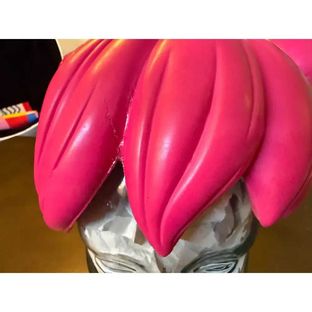 Vintage WIGGIN OUT Hot Pink Foam Pigtails Wig Costume Cosplay Anime Girl